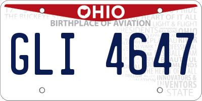 OH license plate GLI4647