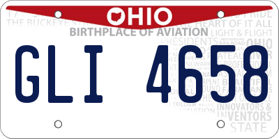 OH license plate GLI4658