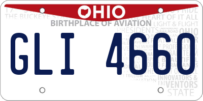 OH license plate GLI4660