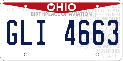 OH license plate GLI4663