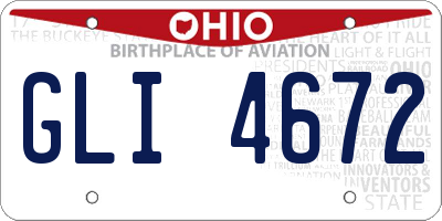 OH license plate GLI4672