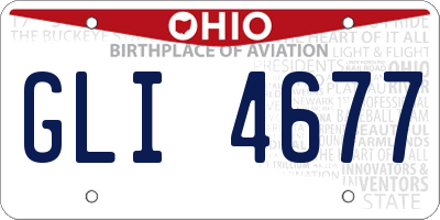 OH license plate GLI4677