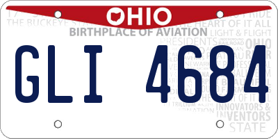 OH license plate GLI4684