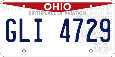 OH license plate GLI4729