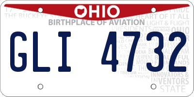 OH license plate GLI4732