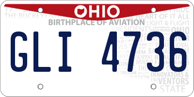 OH license plate GLI4736