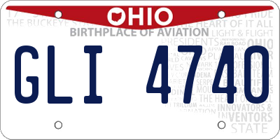 OH license plate GLI4740