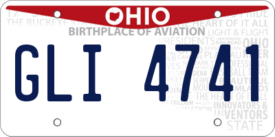 OH license plate GLI4741