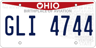 OH license plate GLI4744