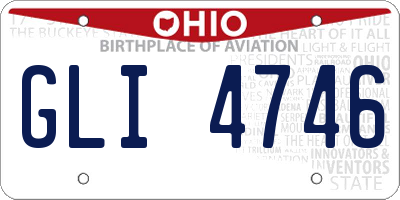 OH license plate GLI4746