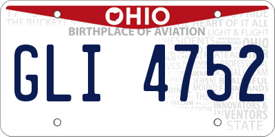 OH license plate GLI4752