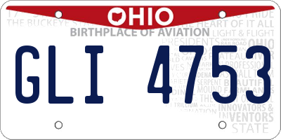 OH license plate GLI4753
