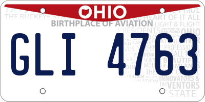 OH license plate GLI4763