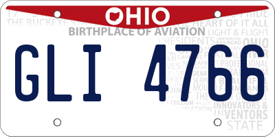 OH license plate GLI4766