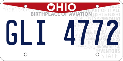 OH license plate GLI4772