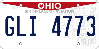 OH license plate GLI4773