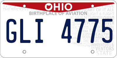 OH license plate GLI4775
