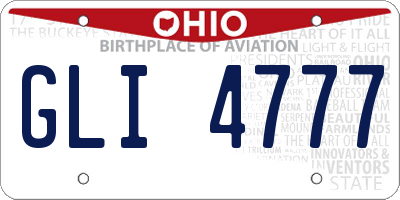 OH license plate GLI4777