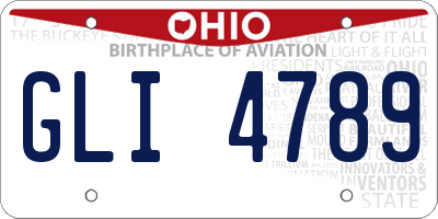 OH license plate GLI4789