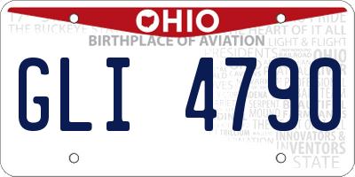 OH license plate GLI4790
