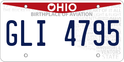 OH license plate GLI4795