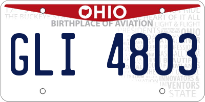 OH license plate GLI4803