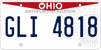 OH license plate GLI4818