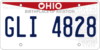 OH license plate GLI4828