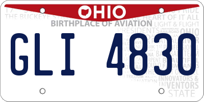 OH license plate GLI4830