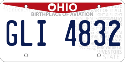 OH license plate GLI4832