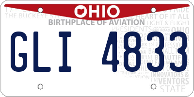 OH license plate GLI4833