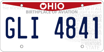OH license plate GLI4841