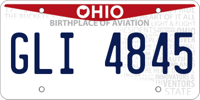 OH license plate GLI4845