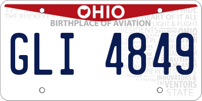 OH license plate GLI4849