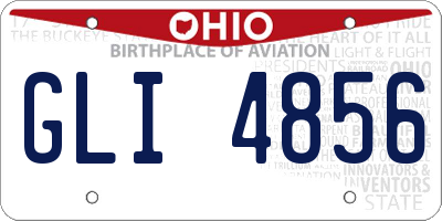 OH license plate GLI4856