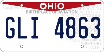 OH license plate GLI4863