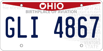 OH license plate GLI4867
