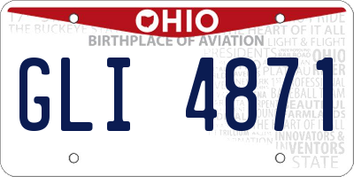 OH license plate GLI4871