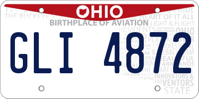 OH license plate GLI4872
