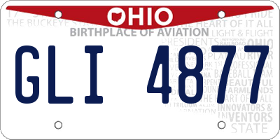OH license plate GLI4877