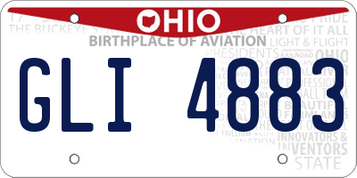 OH license plate GLI4883