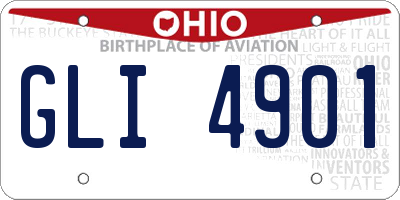 OH license plate GLI4901
