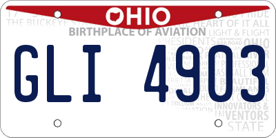 OH license plate GLI4903