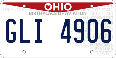 OH license plate GLI4906