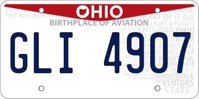 OH license plate GLI4907