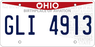 OH license plate GLI4913