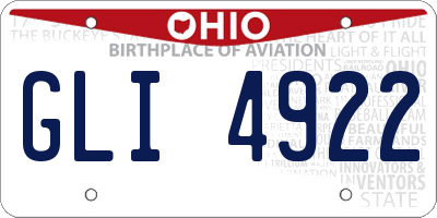 OH license plate GLI4922