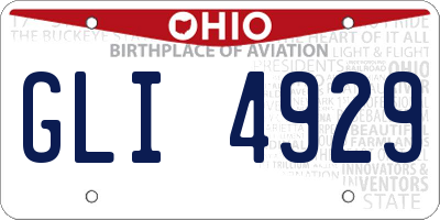 OH license plate GLI4929