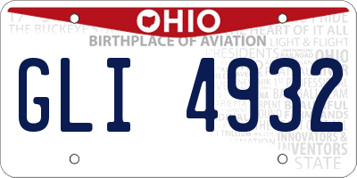 OH license plate GLI4932