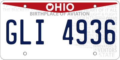 OH license plate GLI4936